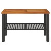 vidaXL Garden Table Black and Brown - 4 of 4