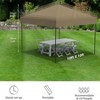 10x10 Pop Up Canopy Tent with Sidewall, One-Button Setup, Adjustable Height, Roller Bag & Sandbags, for Patio, Beach, Garden, Camping & Party Use - 3 of 4