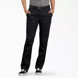 Dickies Women's FLEX Slim Fit Work Pants, Black (BK), 2RG