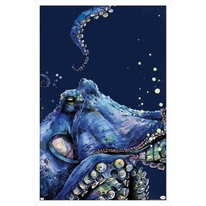 Trends International Snowtap - Octopus Photobomb Framed Wall Poster Prints - 1 of 4