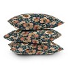 16"x16" Ninola Design Artistic Poppies Midnight Square Throw Pillow Blue - Deny Designs: Abstract Pattern, Removable Cover, Indoor Decor - 3 of 4