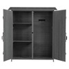 CAVINAS Outdoor Storage Shed with Lockable Door, Wooden Tool Storage Shed with Detachable Shelves and Pitch Roof - 2 of 4