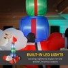Whisen 4.6FT Christmas Inflatables Santa Claus Hanging Under Three Gift Boxes - Red - 4 of 4