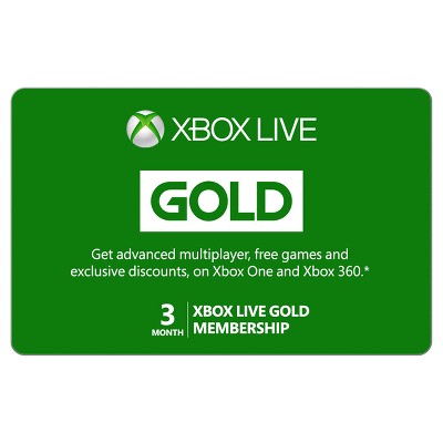 xbox gold one month code