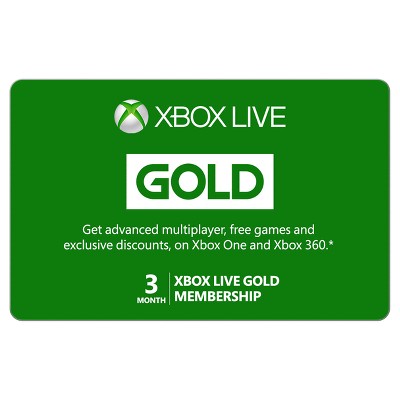 xbox gold 3 month code