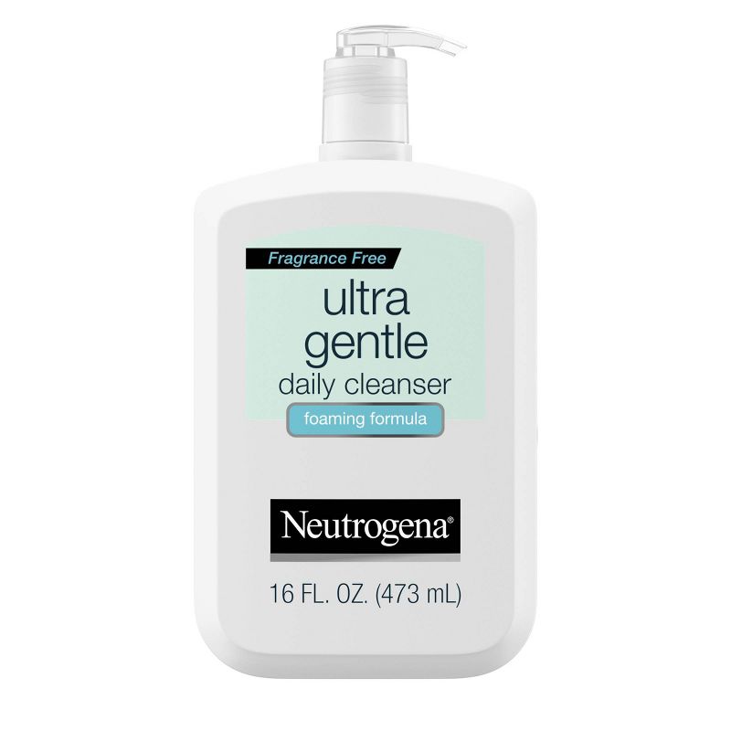 Neutrogena Ultra Gentle Foaming Facial Cleanser, Hydrating Face Wash for Sensitive Skin - 16 fl oz, 1 of 10