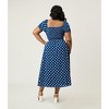 Unique Vintage Women's Plus Puff Sleeve Midi Dress - 2 of 4