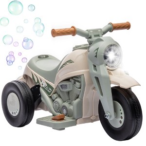 Qaba Ride on Motorcycle, 6V Ride on Bubble Car, 3 Wheeled 2 MPH Electric Motorcycle for Kids w/ LED Headlight, Music, Forward & Reserve - 1 of 4