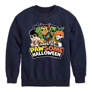 Boys' - Paw Patrol - Have A Pawsome Halloween Graphic Long Sleeve Fleece Sweatshirt - 1 of 4