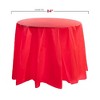Smarty Had A Party 84" Red Round Plastic Tablecloths - 96 pcs - 2 of 4