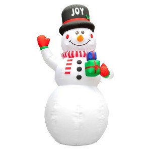 Karl Home 12FT  Lighted Giant Snowman Holding Gift Boxes Christmas Inflatable Decoration - 1 of 4