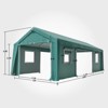 Heavy Duty Carport Canopy 12'x20' Outdoor Storage Shed with 4 Roll-Up Doors & Windows - All-Weather Tarp Portable Garage for Car, Green - 2 of 4