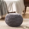 GDFStufio Biljon Boho Handmade Fabric Round 20 x 20 Pouf - 2 of 4