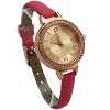 OLIVIA PRATT RHINESTONE SKINNY LEATHER STRAP WATCH - 3 of 4