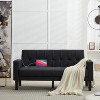 TYBOATLE 2-Piece Sofa Couch, Modern Linen Upholstered Sofa, 1 Loveseat & 1 Accent Chair Sofa with Deep Seats for Living Room,Light Gray - 2 of 4
