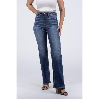 Women's Blow My Mind High-Rise Straight Leg Denim Jeans - RISEN
