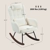 Nursery Rocking Chair with Headrest, Lumber Pillow, Nursing Chair with High Back for Living Room, Bedroom - 3 of 4