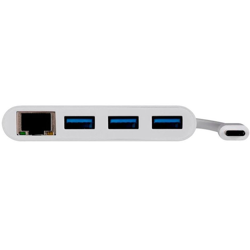 Monoprice USB-C 3-Port USB Hub - White With Wired Gigabit Ethernet Port,  USB 3.0 Speeds - Select Series, 3 of 5