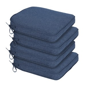 Aoodor Outdoor Dining Chair Cushions Set of 4, Waterproof Patio Furniture Seat Cushions, Outdoor Chair Pads with Ties - 1 of 4