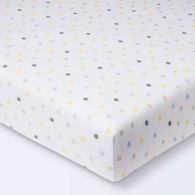 Polyester Rayon Jersey Fitted Crib Sheet - Cloud Island™ Multi Dot