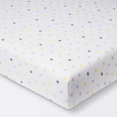 Image of Polyester Rayon Jersey Fitted Crib Sheet - Cloud Island™ Multi Dot