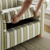 VANOMi 40.94'' Oversized Accent Chair with Stripe Pattern, Striped Fabric Armchair - 4 of 4