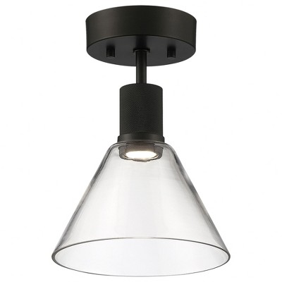 Access Lighting Port Nine 1 - Light Flush Mount in  Matte Black