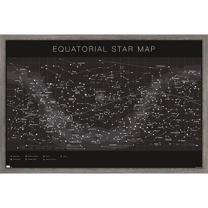 Trends International Astrology - Equatorial Star Map Framed Wall Poster Prints - 1 of 4