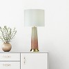 River of Goods 22" 1-Light Deirdre Glass and Metal Table Lamp Pink: Gold-Tone Accent, Linen Drum Shade - 2 of 4