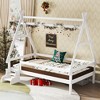 Kumasinova Twin/Full House Platform Bed with Stairs,Solid Wood Low Profile Bed Frame for Boys & Girls Bedroom,No Box Spring Needed - 2 of 4