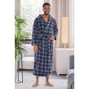 ADR Men's Robe, Plush Fleece Hooded Bathrobe Man, Long Warm Cozy Bath Robe Man - 3 of 4