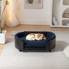 Pet Sofa,Luxury Dog Beds With Solid Wood Legs And Bent Wood Back,Dog Couch Bed,Affordable Dog Kennel,Unique Dog Beds-Cuddlewood - 4 of 4