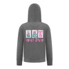 Everyday Kids Christmas Collection Holly Jolly Girls Zip Up Hoodie – Pink Holiday Sweatshirt - 2 of 4