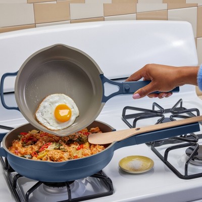 Our Place 3PC Aluminum Ceramic Glass Mini Pan Cookware Set 450F 1.2QT