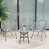 Heynemo 3 Piece Patio Bistro Set, Outdoor Acapulco Chair and Table Set, All-Weather Patio Furniture Set for Yard Balcony Poolside - 2 of 4