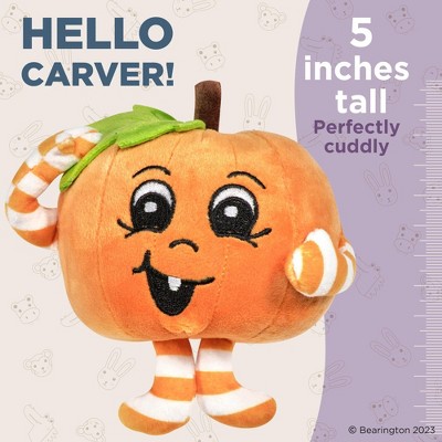 Carver Orange Plush Pumpkin Halloween Toy, 5 Inches