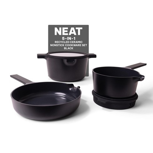 Alva Cookware Neat 5 in 1 Ceramic Nonstick Cookware Set All in One Space Saving Non Toxic Cookware - image 1 of 4