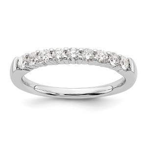 Black Bow Jewelry 14K White Gold 1/5 to 3/4 Ctw Lab Created Diamond 9-Stone Tapered Band - 1 of 4