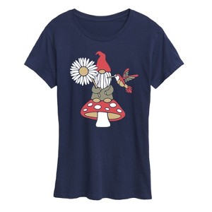 Women's - Instant Message - Mushroom Gnome Short Sleeve Graphic T-Shirt - 1 of 4