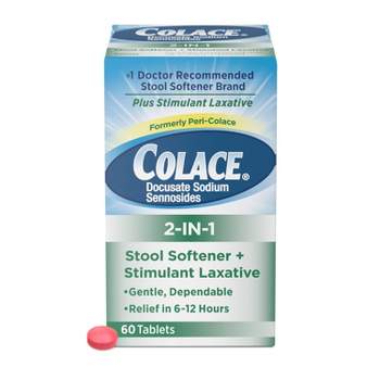 Colace 2-IN-1 Stool Softener + Stimulant Laxative - 60ct