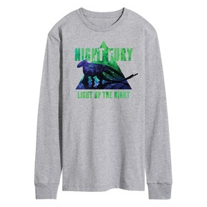 Men's - How to Train Your Dragon - Night Fury Light Up The Night Long Sleeve Graphic T-Shirt - 1 of 4