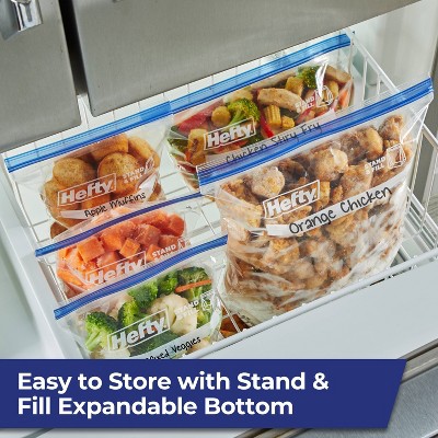 Hefty Gallon Freezer Press to Close Food Storage Bags - 28ct