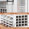 Farmhouse Wine Bar Cabinet with Sliding Barn Door, 47" Kitchen Bar Cabinet with Wine & Glass Rack, Storage Shelves, for Dining Room, Living Room - 2 of 4
