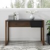 INFURNIC Desks Modern Fluted Drawer Writing Desk with Telescoping Metal Glides and Two Tone Design, Brown, 46"*16"*30" - 2 of 4