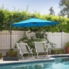 Aoodor 10ft Patio Umbrella with Base Included, Outdoor Offset Cantilever Umbrella with Easy Tilt Adjustment, UV-Blocking Polyester Shade, 8 Ribs - 2 of 4