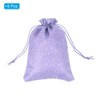 Unique Bargains Cotton Linen Bank Coin Change Bag with Drawstring 6 Pcs - 3 of 4