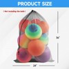 GSE 24"x36" Large Mesh Sports Ball Drawstring Bag for Gym Training, Football, Basketball, Swimming - 2 of 4