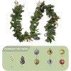 9ft Christmas Cedar Garland Artificial Realistic Soft and Thickness Green Cedar Pine Garland for Home Fireplace In/outdoor Holiday Party Decoration - 2 of 4