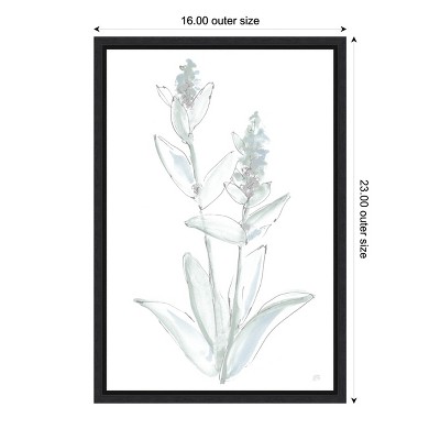 Mint Green and White Sage Plant Canvas Wall Art