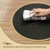 Aoibox Round Braided Placemats Set of 6, Washable Wipeable Easy Clean Heat Resistant Woven Dining Table Mats Decor for Holiday Parties Daily Use - 4 of 4